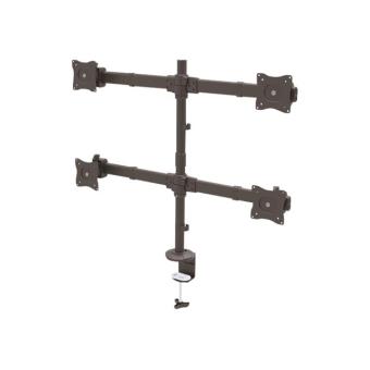 StarTech.com Support de bureau pour 4 écrans à fixation VESA jusqu'à 27" et 8 kg - Bras d'écran articulé en acier robuste - bras réglable - 1