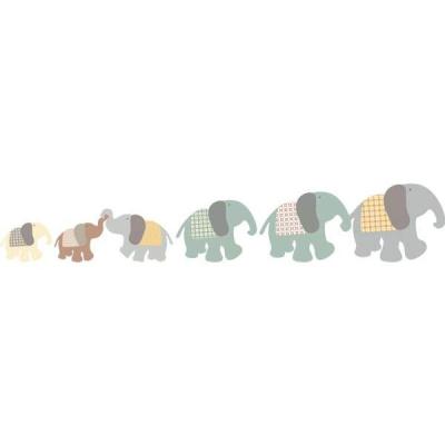 Stickers muraux Famille éléphant - Dim.Frise L 110 x H 20 cm