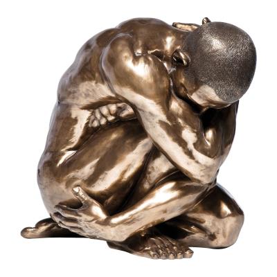 Deco Nude Man Hug bronze