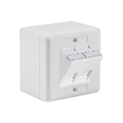 Dexlan boitier mural incliné 30° 2 rj45 stp cat6a