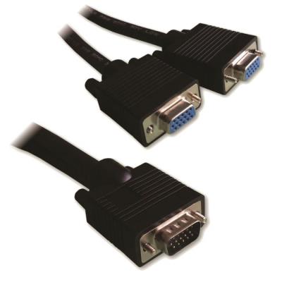 Splitter 1 x HD15 M / 2 HD15 F cordon 0.20M