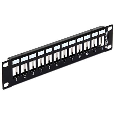 Delock keystone 10 patchpanel 12 port metall noir - 43326