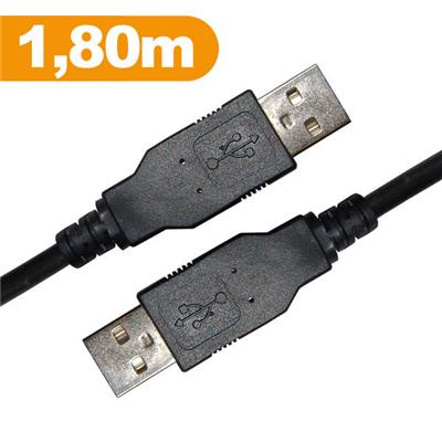 Cordon USB 2.0 (A Mâle/A Mâle) d'1,80m