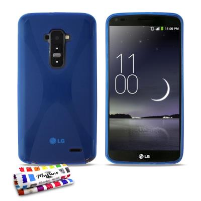 Coque Souple ORIGINALE Ultra Fine Bleu , Le X, Premium de MUZZANO pour LG G FLEX D959