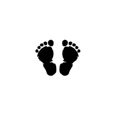 Tampon bois empreintes de pieds naissance - 3,5 x 2,8 cm de knorr prandell