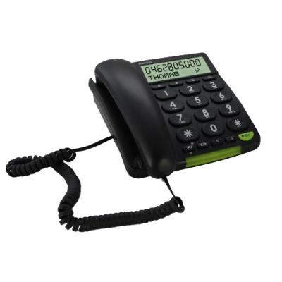 DORO PhoneEasy 312cs - Téléphone filaire avec ID d'appelant - noir