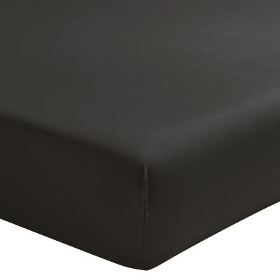 Essix - Percale coton Drap Housse Anthracite - 200 x 200 cm