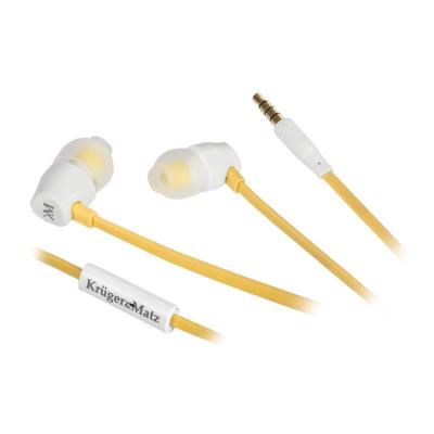 Écouteurs stéréo avec microphone kruger & matz jaune lechpol kmd10y