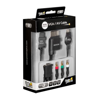 Cable multi-console VGA + AV pour PS3/WII/WII U et XBOX 360