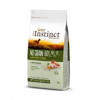 True instinct - chien adult medium maxi - no grain au poulet - 2 kg