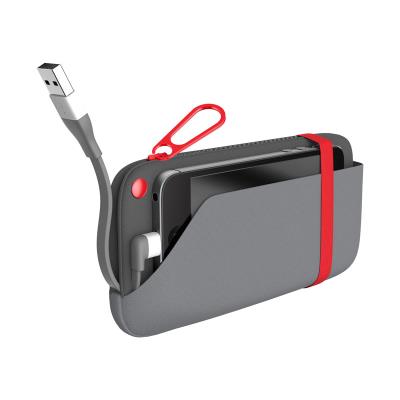 EMTEC Power Pouch U500 - Banque d'alimentation - 6000 mAh - 2 A (USB, Lightning) - noir/gris - pour Apple iPhone/iPod (Lightning)