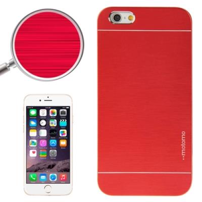 Iphone 6 Coque Housse Plastique Rouge Effet Métal