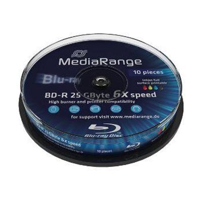 MEDIARANGE BD-R 25 Go 6x Inkjet Printable