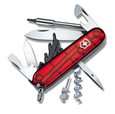 Couteau Suisse de Poche - Victorinox Cyber 29 Pieces - 1.7605.T - Rouge Transparent