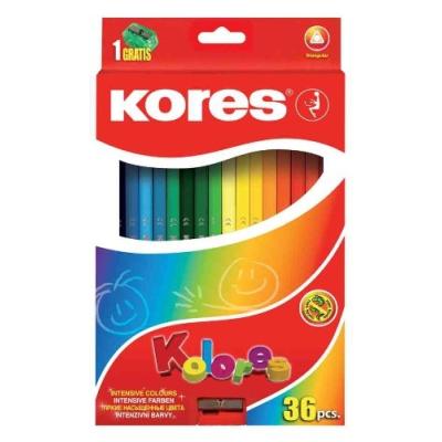 Kores crayons de couleur, ?tui en carton de 36 + bb100336