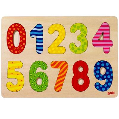 Puzzle en bois pour apprendre chiffres de 0 à 9 Puzzle éducatif Enfant 3 ans +