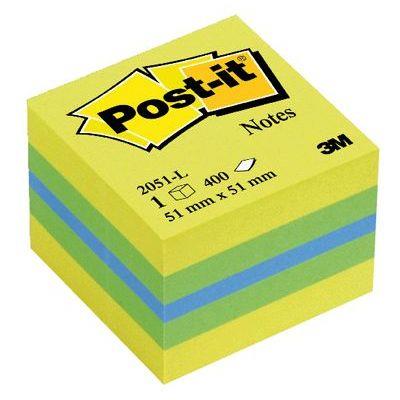 Post-it - Mini-cube de 400 feuilles 51x51mm Citron