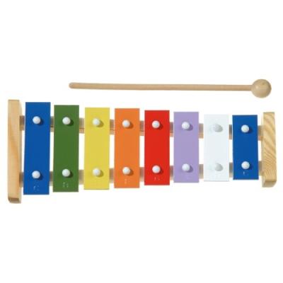 NEW CLASSIC TOYS - REF 0216K - MÉTALLOPHONE - 8 TONS - MADE IN EUROPE - COULEUR
