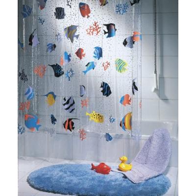 Spirella 10.21960 rideau de douche fish multicolor vinyl 180 x 200 cm