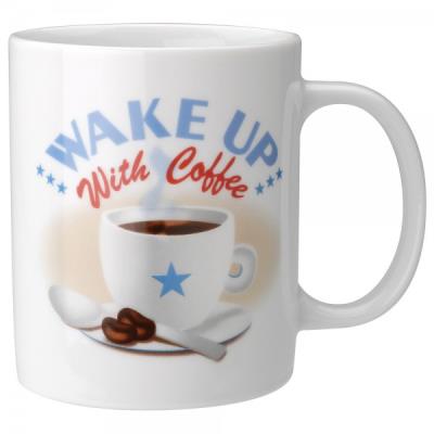 Mug wake up with coffee