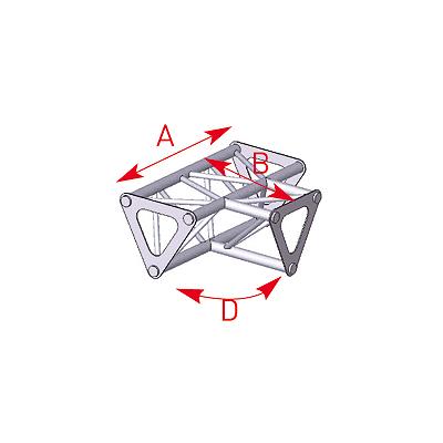 ASD 57ASD1533 / Angle 3 départs 90Â° Ã  plat lg 0m25 x 0m25 x 0m35