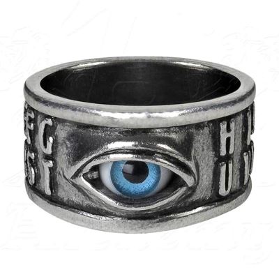 Bague en étain avec œil de Ouija gothique gothique: Taille T