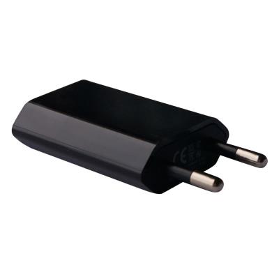 Chargeur USB sur prise secteur compact 1A noir SACHET
