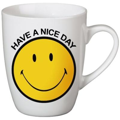 nici 35882 tasse en porcelaine avec smiley et inscription « have a nice day » jaune