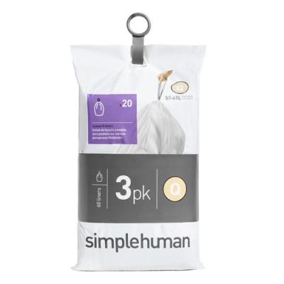 Sacs poubelle Simplehuman Pocket Liners 50 L Code Q