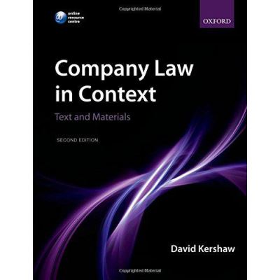 Company Law in Context: Text and Materials - [Version Originale]