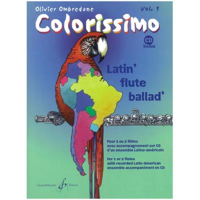 Partitions variété, pop, rock... BILLAUDOT OMBREDANE OLIVIER - COLORISSIMO VOL.1 + CD - FLÛTE Musique du monde