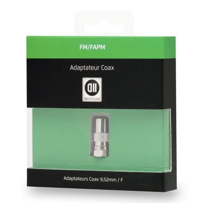 D2 Diffusion Gris Adaptateur Coaxial Mâle 9,52 Mm/Fiche Sat Mâle