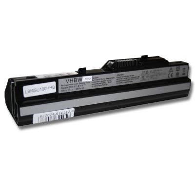 Batterie 6600mAh 11.1V en noir pour ordinateur portable / notebook MSI U100 U 100 U 90 U90 etc.