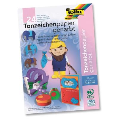 FOLIA Bloc Papier Teinté Grainé 150g/M²