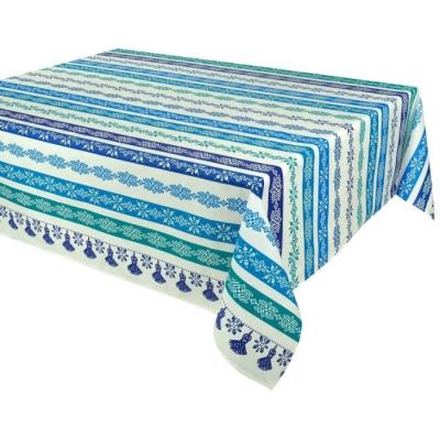 Vent du sud nappe enduite cuzco 160 x 250 - turquoise arg250ecuztu