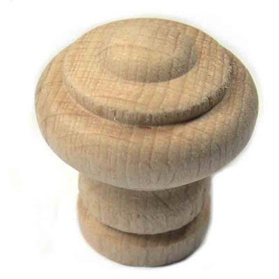 Strauss - Bouton de meuble rustique hêtre naturel Ø 30 mm