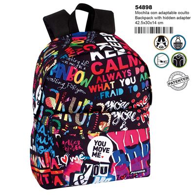 Montichelvo Backpack A.O. Pr You and Me Cartable, 43 cm, Multicolore (Multicolour)