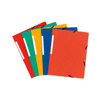 Exacompta - Chemise 3 Rabats A Elastique +etiquette 5/10 Assorties-lot De 10