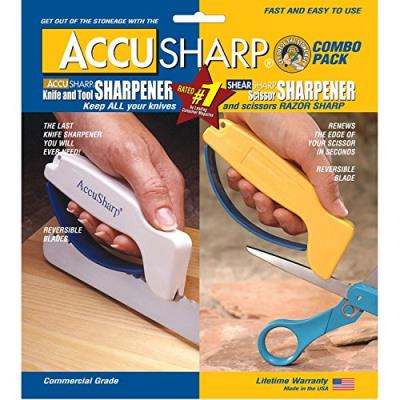 Accusharp affûteur de couteau et shearsharp affûteur de ciseaux