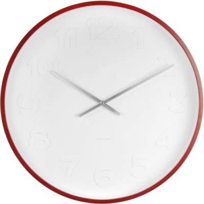 Horloge Karlsson Ronde Strawberry Couleur Blanc Matière Bois