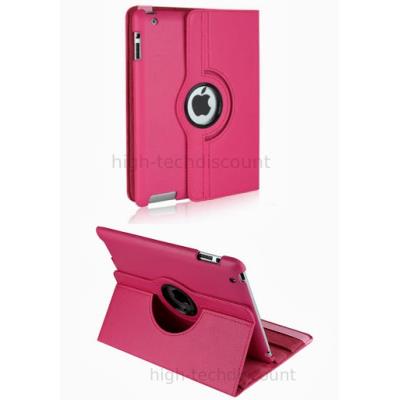 Housse etui coque pochette simi cuir pour Apple iPad 5 Air + film ecran - ROSE