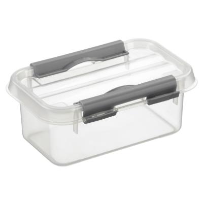 Boite plastique transparente rectangulaire avec co