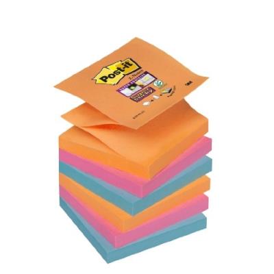 Post-it super sticky lot de 12 blocs de z-notes 76 x 76 mm orange post-it® r330-6ss