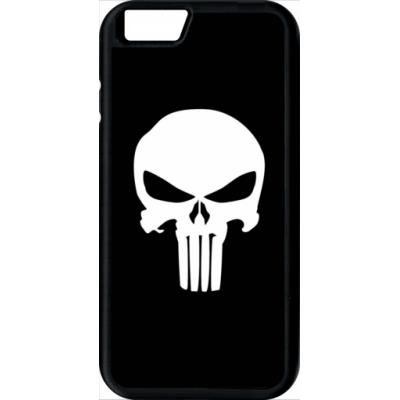 Coque apple iphone 6s tête de mort sur fond noir