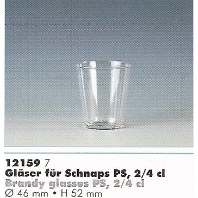 40 verres de cognac - 4 cl - ø 4,2 cm - 5,2 cm en plastique transparent table et boisson & coupes 12159