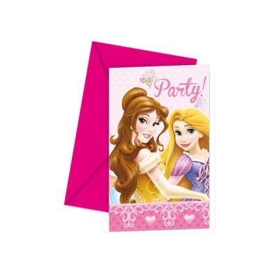 6 invitations carton Disney Princesses™