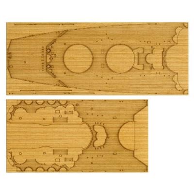 JAPANESE BATTLESHIP YAMATO WOODEN DECK SHEET (WOODEN MODEL)