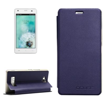 OCUBE CUBOT Echo Housse Etui Cuir PU Bleu Texture Litchi