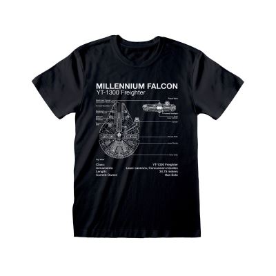 Star Wars - T-Shirt Millenium Falcon Sketch - Taille L