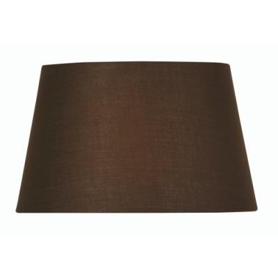 Oaks Lighting Abat-Jour Tambour Coton Chocolat 20 Cm
